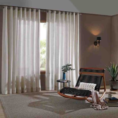 Cortina Duo 5,40 X 2,80 M Mônaco Areia Bella Janela 649033222101011.168
