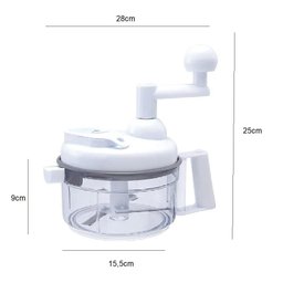 Cortador Triturador Moedor Processador e Picotador Manual de Alimentos com Separador de Ovos e Secad - 7