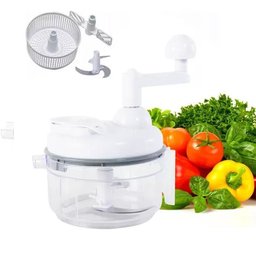 Cortador Triturador Moedor Processador e Picotador Manual de Alimentos com Separador de Ovos e Secad - 4