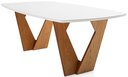 Ver imagem 1 de Mesa de Jantar Kamerik Base Carvalho Tampo de Vidro 190cm - 62274