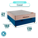 Ver imagem 2 de Cama + Bau Blindado e Colchão Molas Ensacadas Casal - Airtech Ortobom