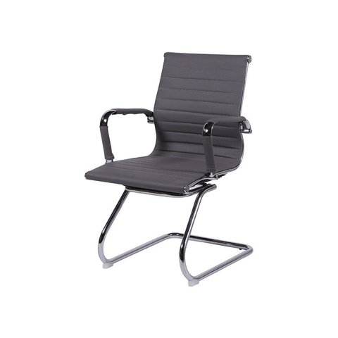 Cadeira Escritório Office Esteirinha Fixa:cinza