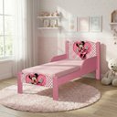 Ver imagem 1 de Mini Cama Infantil com Pés de Madeira Design Temático para Quarto de Criança - Minnie Rosa