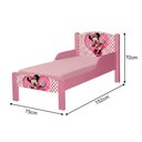 Ver imagem 4 de Mini Cama Infantil com Pés de Madeira Design Temático para Quarto de Criança - Minnie Rosa