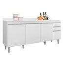Ver imagem 2 de Balcão de Cozinha com Tampo Apex Mdp/bp Branco G96 - Gran Belo
