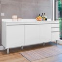Ver imagem 1 de Balcão de Cozinha com Tampo Apex Mdp/bp Branco G96 - Gran Belo