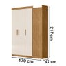 Dormitorio Modulado Casal 7 Portas 0320 Freijo Off White Moval Freijo Off White - 3