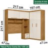 Dormitorio Modulado Casal 7 Portas 0320 Freijo Off White Moval Freijo Off White - 2