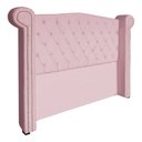Ver imagem 1 de Cabeceira Ruby Capitone Luxo para Cama Box Casal Padrão 1.40 - Suede - Sv Decor: Rosa Bebe