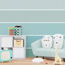 Ver imagem 1 de Papel de Parede Degradê Ondulado - Várias Cores - Verde Piscina