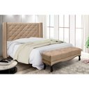 Ver imagem 3 de Cabeceira Cama Box Solteiro 90cm e Recamier Vicenza Suede Bege S04 - D'Rossi
