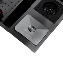 Ver imagem 6 de Cuba Cozinha Gourmet Multifuncional Preta Lixeira Lava Copos