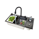 Ver imagem 1 de Cuba Cozinha Gourmet Multifuncional Preta Lixeira Lava Copos