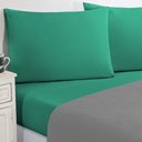 Ver imagem 1 de Jogo de Cama Malha Lençol 100% Algodão Gran Moratta 4 Peças King - Cinza-verde Jade