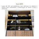 Ver imagem 6 de Armário para Escritório Tamburato com LED Nogal/Preto - Artany Movéis