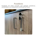 Ver imagem 5 de Armário para Escritório Tamburato com LED Nogal/Preto - Artany Movéis