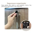 Ver mais imagens de Armário para Escritório Tamburato com LED Nogal/Preto - Artany Movéis