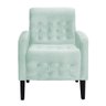 Poltrona Decorativa Sala Recepção Luiza Veludo Acqua - LM DECOR - 2