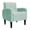 Poltrona Decorativa Sala Recepção Luiza Veludo Acqua - LM DECOR - 3