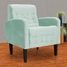 Poltrona Decorativa Sala Recepção Luiza Veludo Acqua - LM DECOR - 1