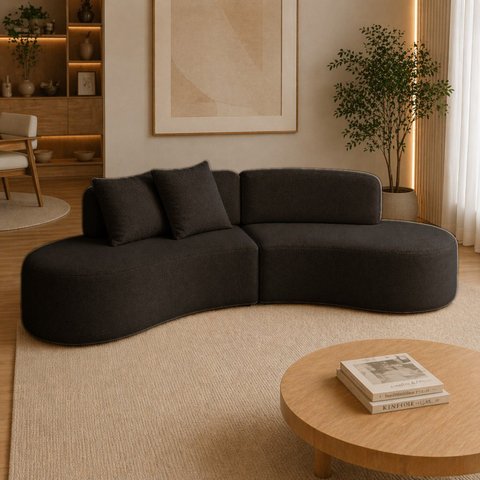 Sofá Luxuoso Modular Sala de Estar 200cm Vonetta