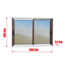 Ver imagem 4 de Janela Alumínio Elite 2 Folhas Moveis 100 x 200 V.Reflex Mix Corten Brimak