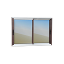 Ver imagem 1 de Janela Alumínio Elite 2 Folhas Moveis 100 x 200 V.Reflex Mix Corten Brimak