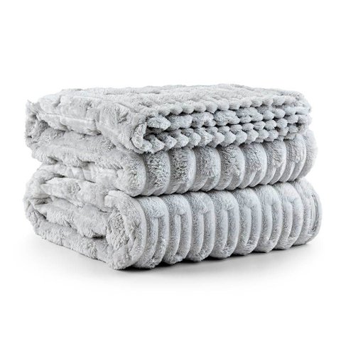 Cobertor Queen Polar Manta Flannel Ultrasoft - Platina - 100% Poliéster