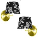 Ver imagem 1 de Kit 2 Arandela Dourado De Cupula Tradicional Floral Prata