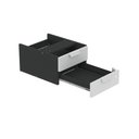 Ver imagem 3 de Gaveteiro Aéreo GA02G P15 2 Gavetas MDF-MDP com Trava Preto-Cinza Pandin Móveis