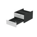 Ver imagem 4 de Gaveteiro Aéreo GA02G P15 2 Gavetas MDF-MDP com Trava Preto-Cinza Pandin Móveis