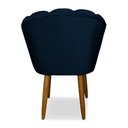 Ver imagem 4 de Kit 4 Cadeiras Flor para Quarto Penteadeira - Balaqui Decor Cor:azul Marinho