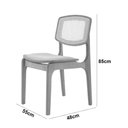 Ver mais imagens de Conjunto Mesa Malta 160cm 6 Cadeiras Malta Premium Moderna Linho Palha Off White Imbuia