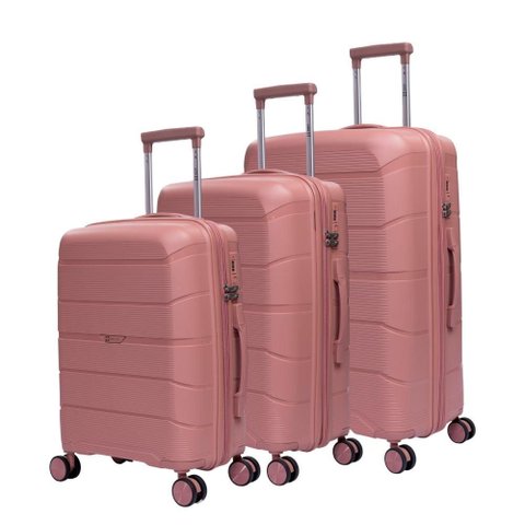 Conjunto de Malas de Viagem Polipropileno Barcelona Swiss Move Rose