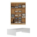 Ver imagem 5 de Jogo de Quarto Cama com Colchão Incluso e Guarda-Roupa 4 Portas 2 Gavetas Lira Multimóveis MP4837