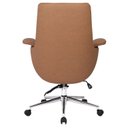 Ver imagem 4 de Cadeira Office Diretor com Revestimento em Couro/Tecido e Base Aço Cromado Relex Valencia
