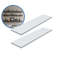 Ver imagem 2 de Kit 2 Prateleira Branca 60X15 + Suporte Flutuante Mdf Organizadora Decoração Cozinha Banheiro Sala