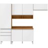 Cozinha Compacta Bartira Jaspe com 6 Portas, 3 Gavetas e 6 Prateleiras - 1