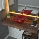 Ver imagem 4 de Cuba Pia De Apoio Para Banheiro Luxo 30 Vermelho Mpozenato