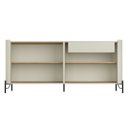 Ver imagem 3 de Buffet Mdf com Gaveta e Porta Brise L180 X A81,5cm Louro/luna/preto F831b