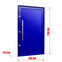 Ver imagem 4 de Porta Pivotante Alumínio Lambril c/Puxador Esq. Elite Azul 216x150 Brimak