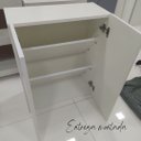 Ver imagem 4 de Sapateira Compacta para Hall de Entrada 2 Portas Branca  Amaneirado 10 Pares