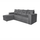 Ver imagem 1 de Sofá 3 Lugares Com Chaise Suede Cinza Zinhão