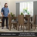 Ver imagem 4 de Conjunto Sala de Jantar Mesa Tampo de Vidro 6 Cadeiras Isla Madesa