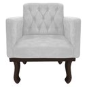 Ver imagem 7 de Kit Diva Recamier Juliana 160cm Lado Direito e 02 Poltronas Classic Suede Branco - Amarena Móveis