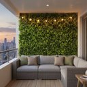 Ver imagem 2 de 14 Placas Folhagem Artificial Parede Verde Jardim Vertical 3d Decoração Ambiente Realista