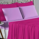 Ver imagem 3 de Jogo de Cama Casal Viúva Nobre 4 Peças Malha 100% Algodão - Pink / Lilás