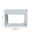 Ver imagem 2 de Gabinete Banheiro Madeira S/pia 60 Cm Mdf Cld 0106 Branco