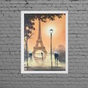 Ver imagem 1 de Quadro Estilo Pintura Paris 24x18cm - com vidro:Madeira branca