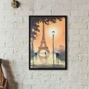Ver imagem 2 de Quadro Estilo Pintura Paris 24x18cm - com vidro:Madeira branca